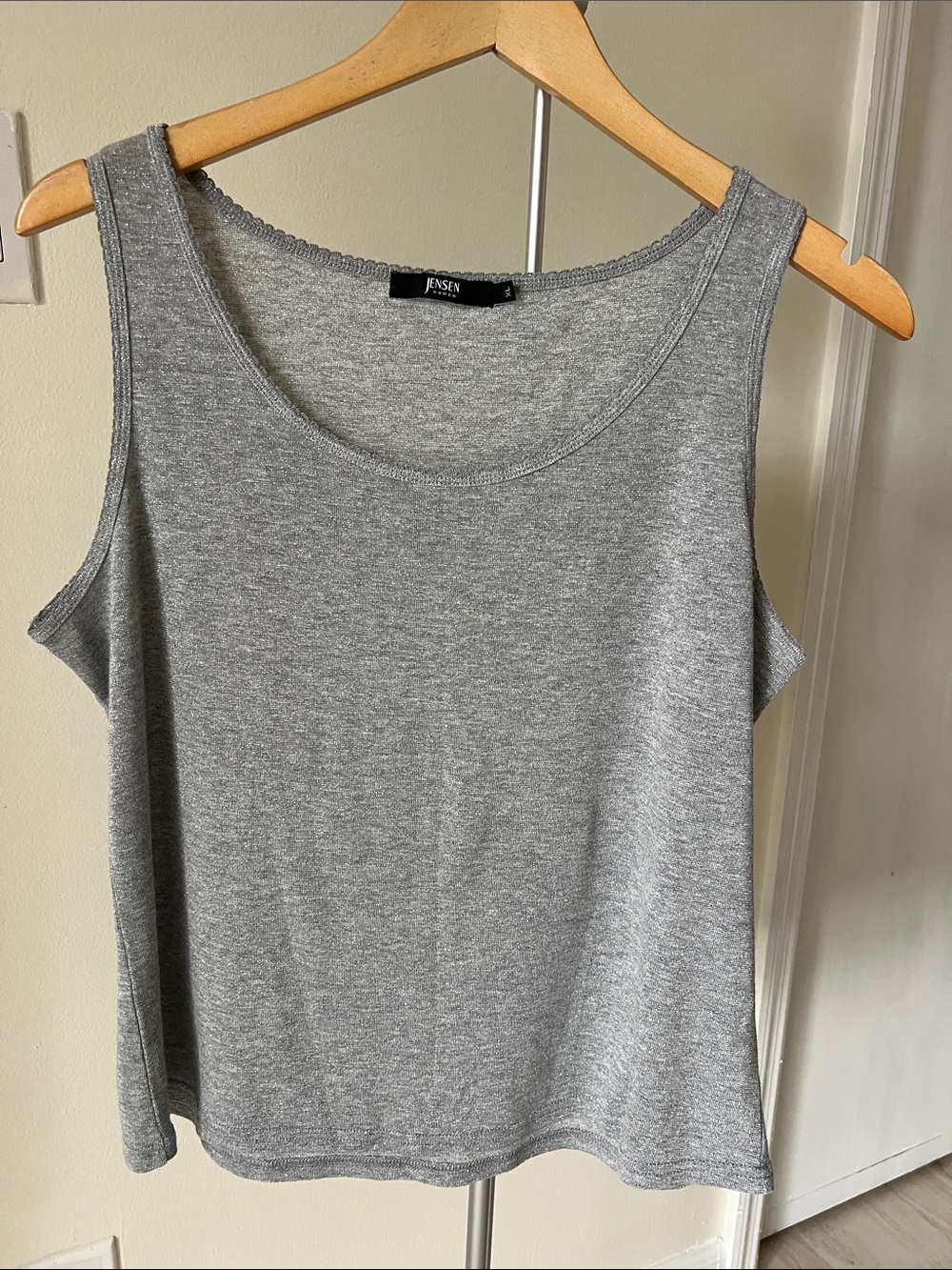 Jensen Light Gray Scoop Neck Tank Top